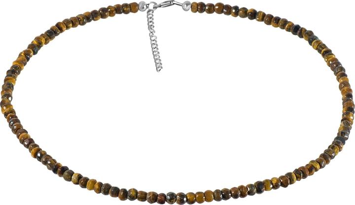 Immagine prodotto Xen Occhio di tigre - collana 5 mm sfaccettata 43 + 5 cm argento 925 (Argento 925, 43 cm)