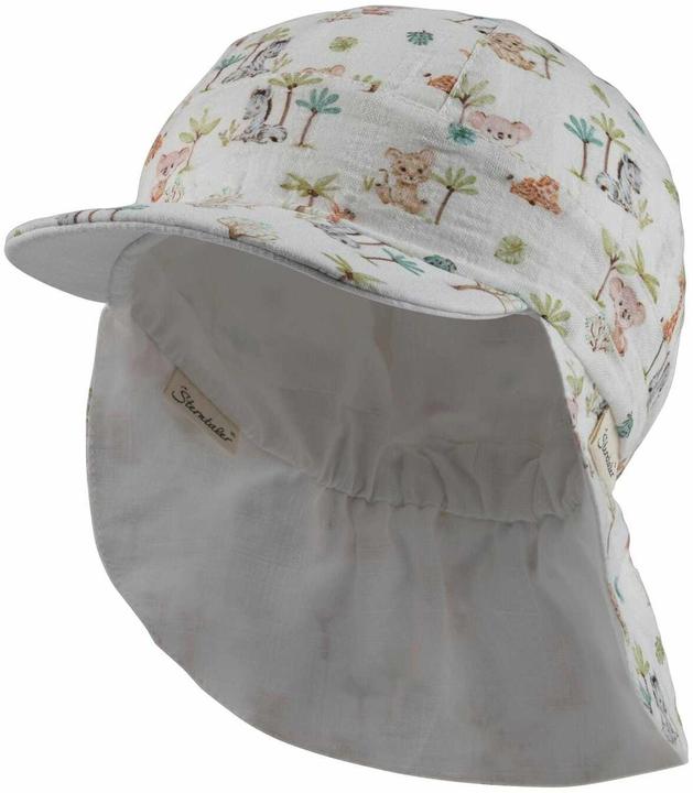 Actual product image Sterntaler Summer hat with neck protector Animal Babies Ecru size 47 (47)