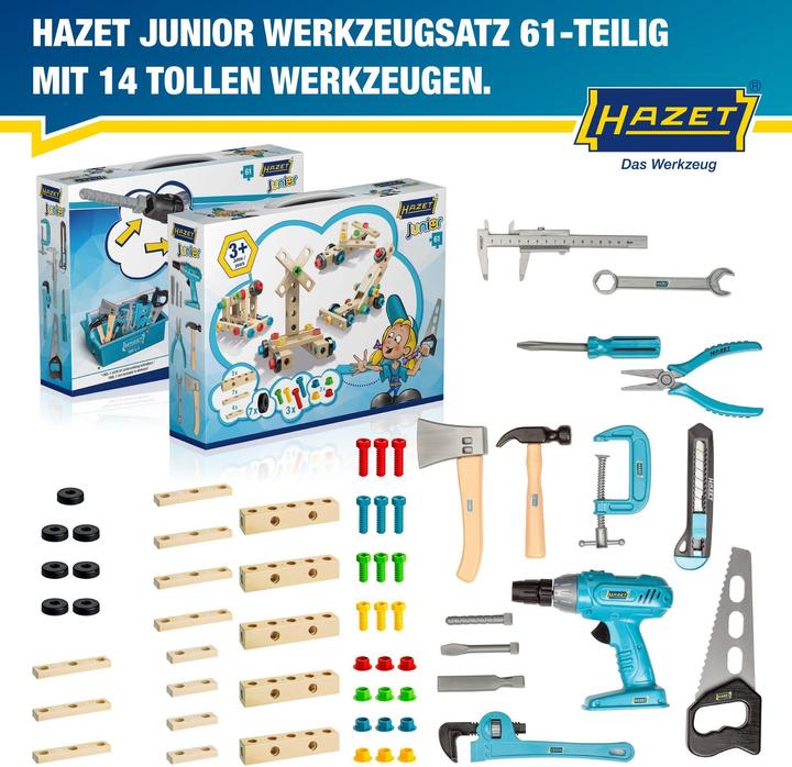 Image du produit HAZET Jeu d'outils-jouets JUNIORTOOL1 ∙ Nombre d'outils : 61