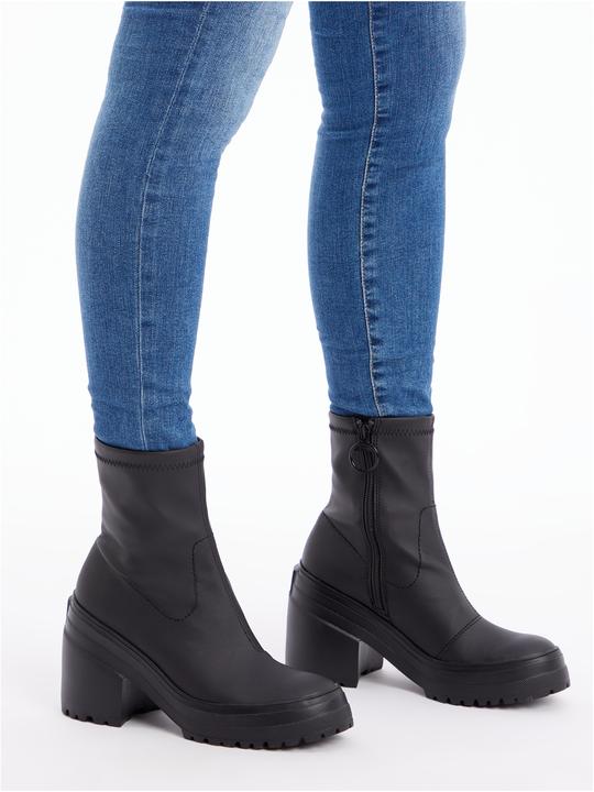 Immagine prodotto Tommy Hilfiger Stivale donna Tommy Jeans con tacco a metà altezza, nero, 38 EU (38)