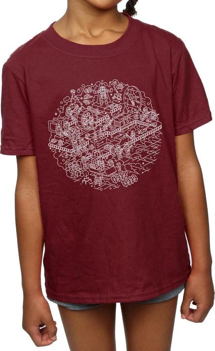 Actual product image Star Wars Girls Christmas Death Star Cotton T-Shirt (140, 146)