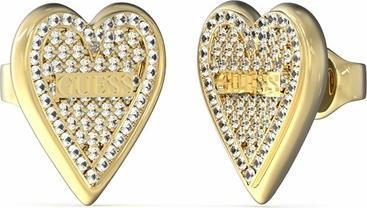 Guess Love Me Tender Glitter Gold Plated Earrings JUBE03245JWYGT/U (Edelstahl)