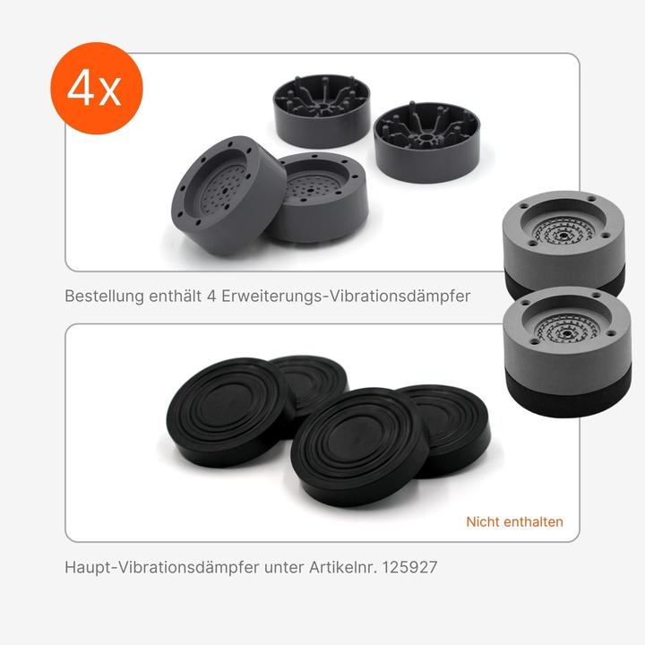 Actual product image Hermex Vibration Dampers 4-Pack Extension Anti-Vibration Feet