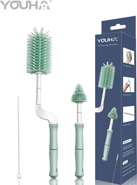 Actual product image Youha THE ONE Milk Bottle Blue cleaning brush