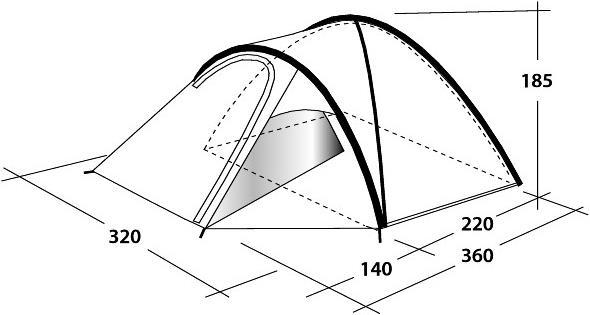 Produktbild Outwell Cloud (Kuppelzelt, 8.90 kg, 5 Personen)