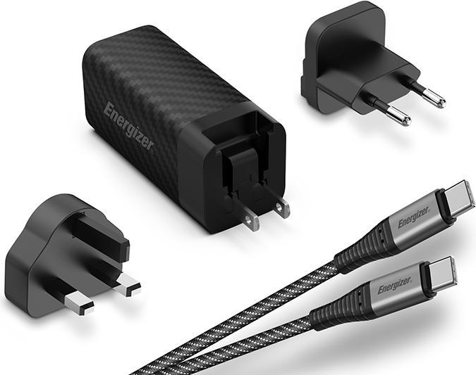 Immagine prodotto Energizer Caricabatterie Power Delivery - 65 W - UE/UK/US incluso cavo USB-C a USB-C (65 W)