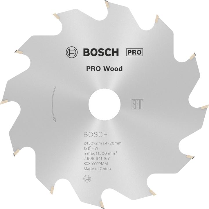 Immagine prodotto Bosch Professional Zubehör Lama circolare per legno PRO, 130 x 2,4 x 20 mm
