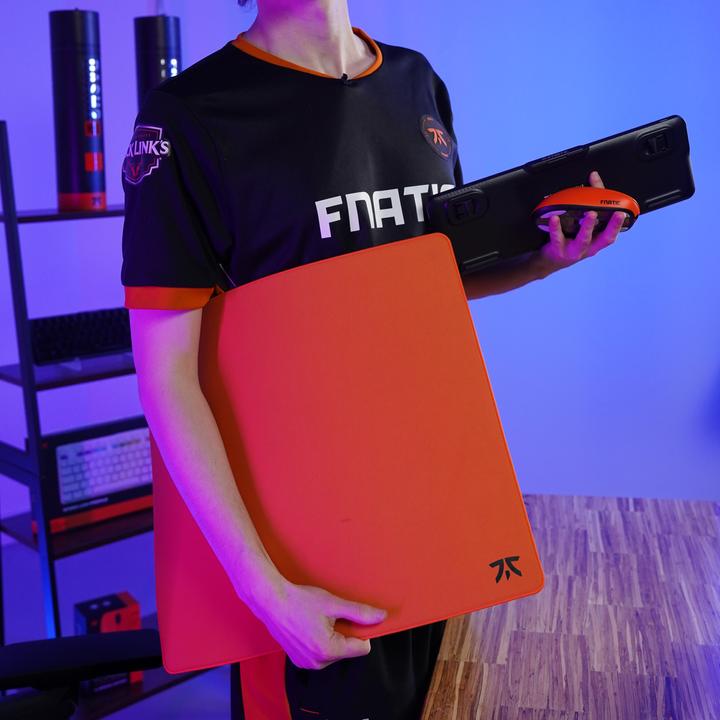 Actual product image Fnatic MAX Dash L Pro Gaming Mouse Mat, Sunset Orange Textured Cloth Speed Surface, Water Resistant (L)