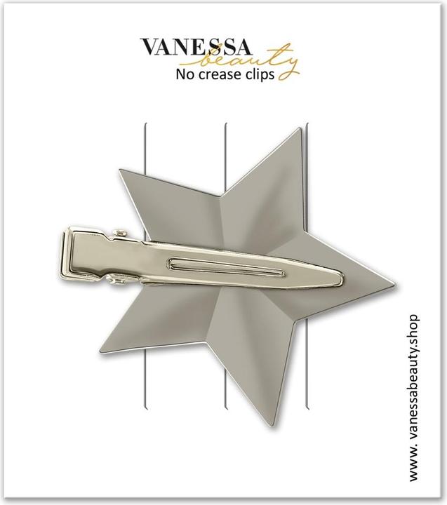 Actual product image Vanessa Beauty Seamless Clips - Star Silver (Emblazonments, Hair tie)
