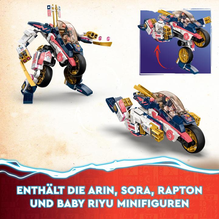 Produktbild LEGO Ninjago Soras Mech verwandelt sich in ein Rennrad (71792). (71792, LEGO Ninjago)