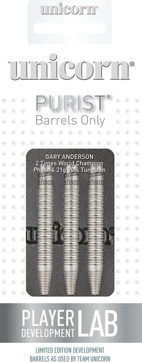 Actual product image Unicorn Phase 4 Gary Anderson Purist Steel Barrel