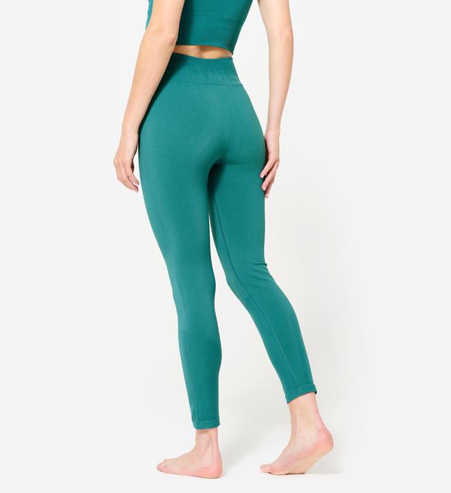 Produktbild Kimjaly Lange Leggings Yoga Zweite-Haut-Effekt hoher Bund - blaugrün (S)
