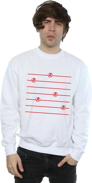 Actual product image Mens Avengers Endgame Logo Stripes Cotton Sweatshirt (3XL)