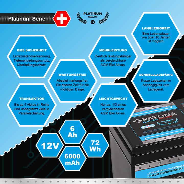 Produktbild Patona Platinum Battery (12 V, 50 Ah)