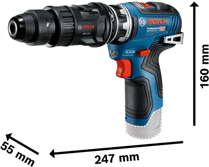 Produktbild Bosch Professional GSR 12V-35 FC (GFA 12-H. 2xPC3.0Ah) (Akkubetrieb)