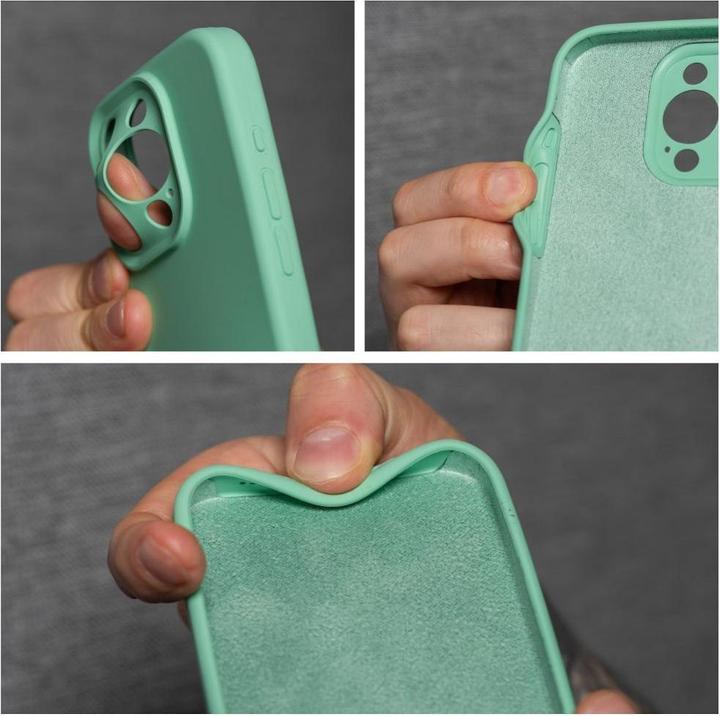 Actual product image OEM Back panel cover Case SILICONE 2mm for IPHONE 13 mint (Apple iPhone 13)