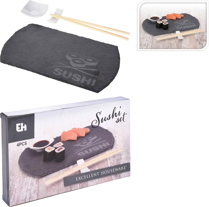 Actual product image Natura Punto Slate sushi plate (4 Piece)