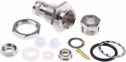 Produktbild Telegärtner BNC-Kabeleinbaubuchse G02, G39 75 Ohm, MIL-Verschraubung IP 54, A11, Z04, G02 (RG-59 B/U), UG-910 B/