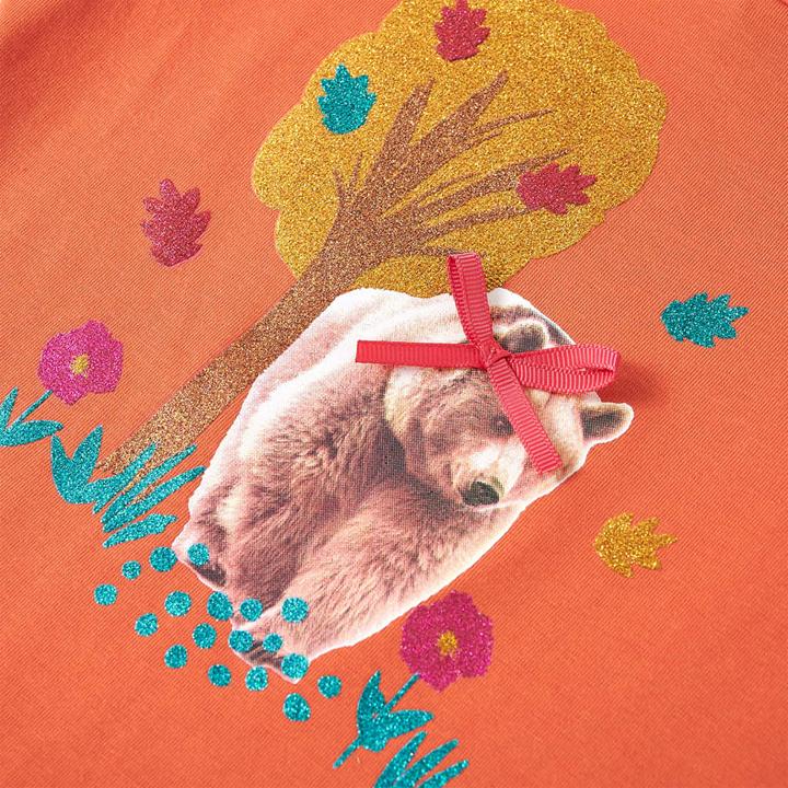 Produktbild VidaXL Kinder-Langarmshirt Dunkelorange 104,Material: 95 (104)