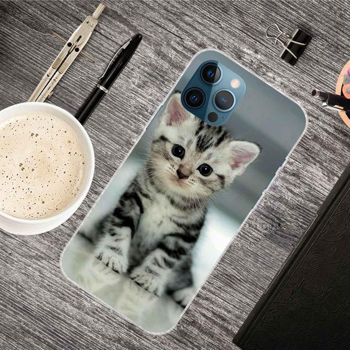 Produktbild Ueli Express iPhone 14 Pro Super Slim Gummi Schutzhülle Baby Katze (Apple iPhone 14 Pro)