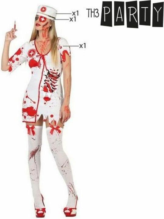 Atosa Déguisement pour adulte Infirmière sanglante (3T.) Taille : XS/S (XS)