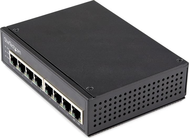 StarTech Industrial 8 Port Gigabit PoE Switch - - Power Over Ethernet Switch - GbE PoE+ Unmanaged Switch - (8 Ports)