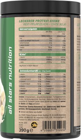 Actual product image All Stars Vegan Protein (390G can) (Banana, 1 pcs., 400 g)