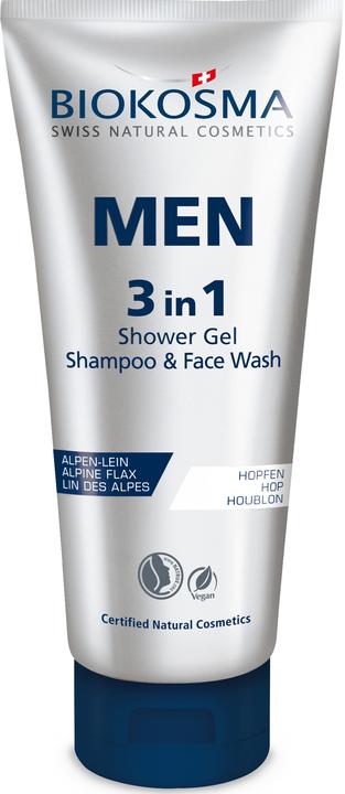 Immagine prodotto Biokosma Men 3IN1 Shampoo e Gel Doccia (200 ml, Shampoo liquido)