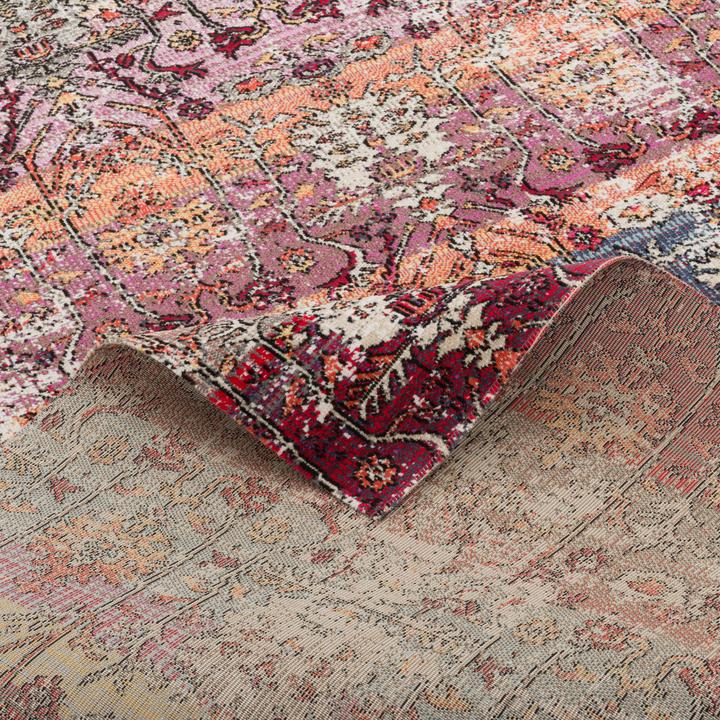 Produktbild Pergamon Kurzflor Designer Teppich Modern Vintage Orient Muster (120 x 170 cm)
