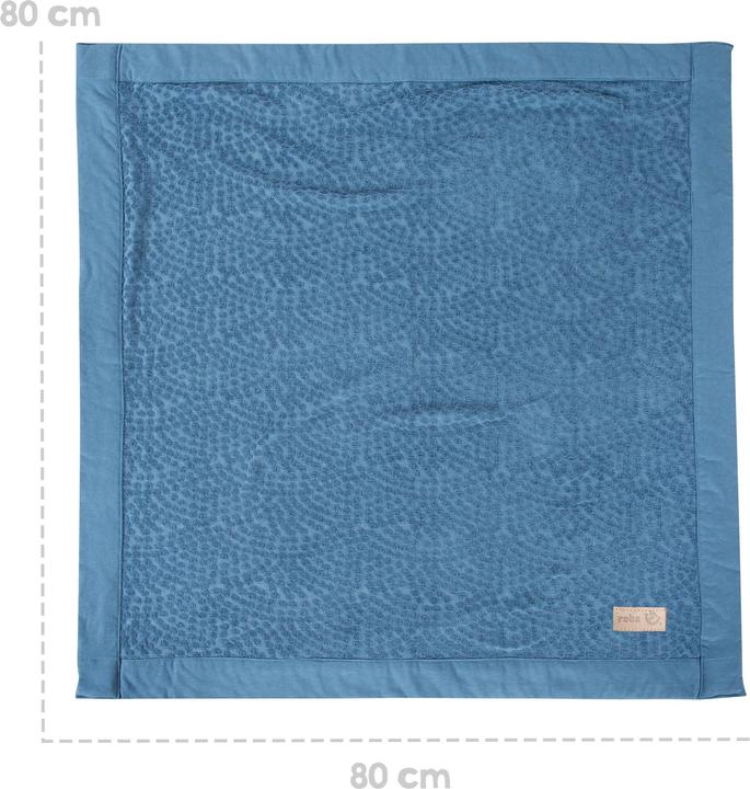 Actual product image Roba Baby blanket 'Seashells' indigo (80 x 80 cm)