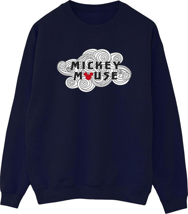 Actual product image Disney Mens Mickey Mouse Swirl Logo Sweatshirt (S)
