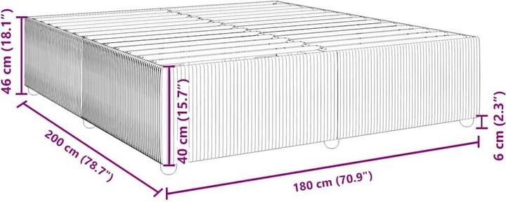 Immagine prodotto VidaXL Struttura letto in velluto (180 x 200 cm)