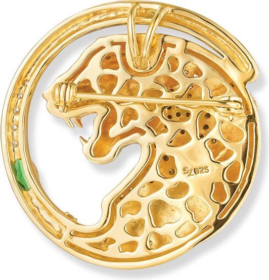 Produktbild Seinerzeit Kiani Leoparden Anhänger/Brosche (Silber 925, Emaille)