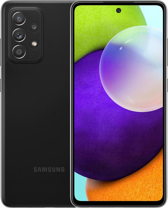 Samsung Galaxy A52 EU (128 GB, Black, 6.50", Hybrid Dual SIM, 64 Mpx, 4G)