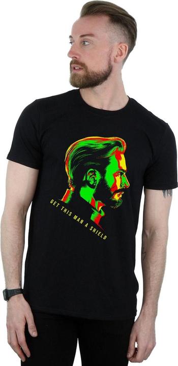 Actual product image Mens Avengers Infinity War Get This Man A Shield T-Shirt (XL)
