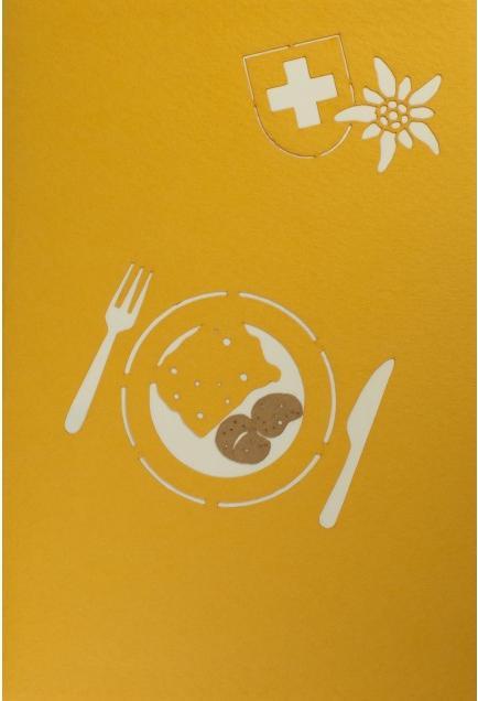 Actual product image Hervorragend 3D pop-up card raclette (1 pcs.)