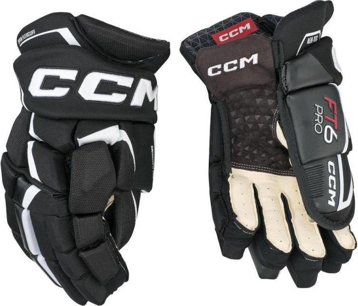 CCM JetSpeed FT6 PRO SR Hockeyhandschuhe (13"/33 cm, Weiss/Schwarz) (13)