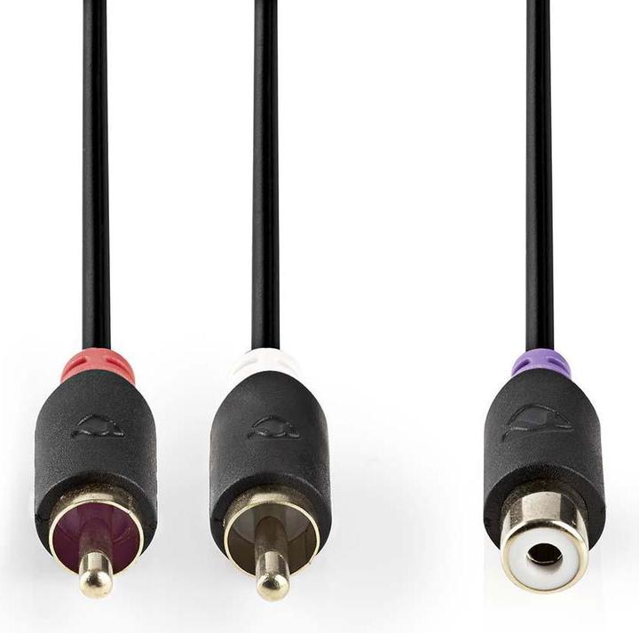 Produktbild Nedis Subwoofer-Kabel 2 x Cinch-Stecker - Cinch-Buchse 0,2 m (0.20 m, Cinch)