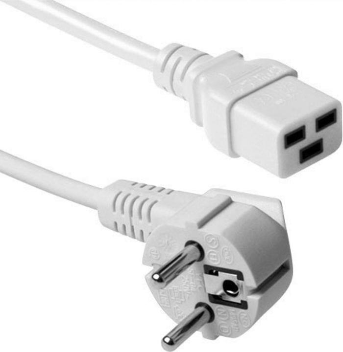 Immagine prodotto Connettore di rete CEE 7/7 maschio (angolato) - C19 bianco 0,6 m (0.60 m)