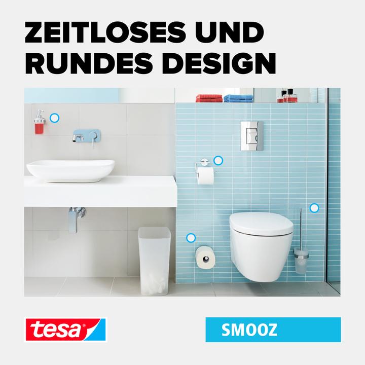 Produktbild tesa SMOOZ Handtuchhalter zweiarmig inkl. Klebelösung ohne Bohren