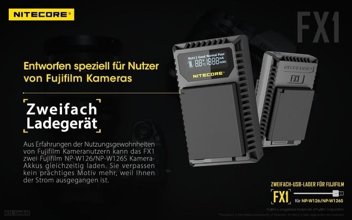 Image du produit Nitecore FX1 - pour les appareils photo Fuji (Chargeur)