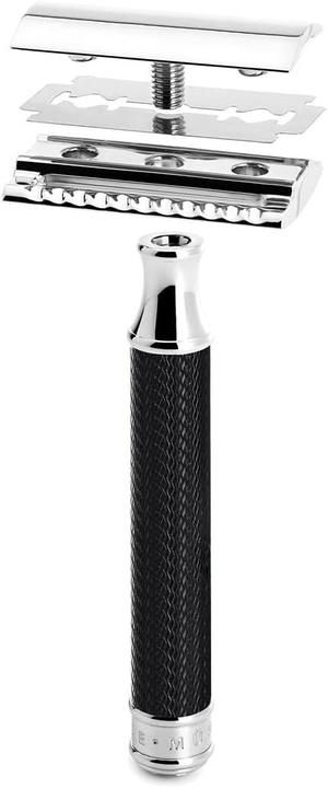 Immagine prodotto Mühle Set da barba, 3 pezzi, pennello da barba con Silvertip Fibre®, HANDCRAFT, rasoio di sicurezza