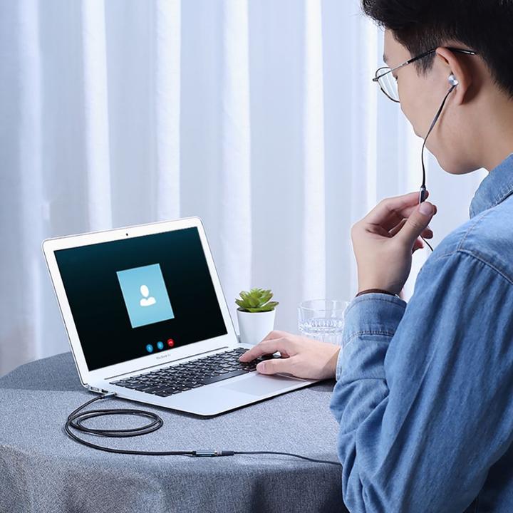 Actual product image Ugreen AUX jack audio extender 3.5 mm AV118, 1.5m (blue) (1.50 m, HDMI)