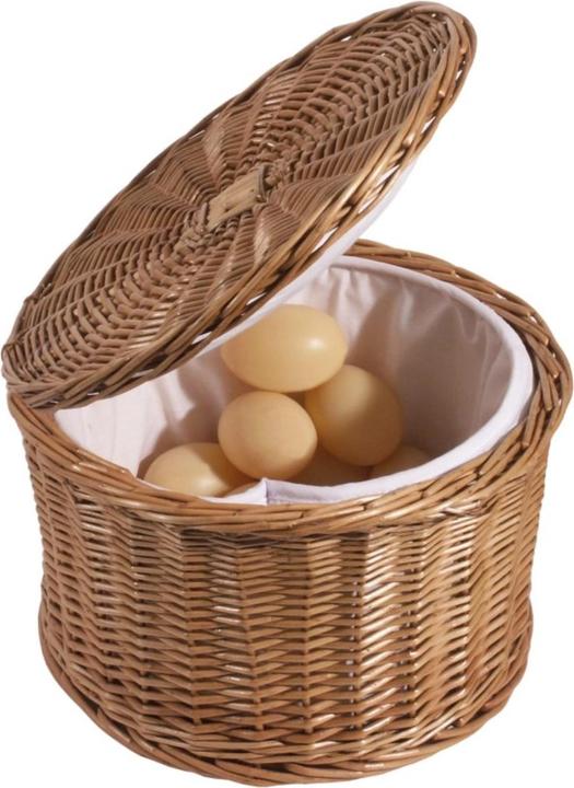 Actual product image Contacto Egg basket 26 cm made of solid willow, padded inside