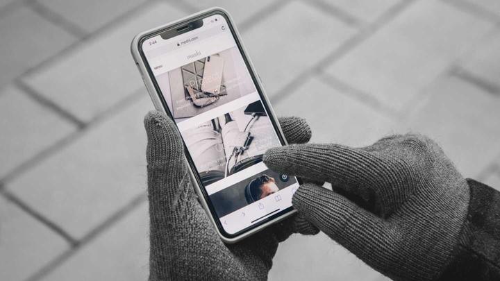 Produktbild Moshi Digits Touchscreen Gloves - Dark Gray (L) (L)
