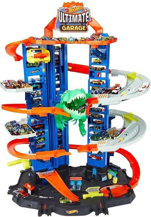 Produktbild Hot Wheels City Megacity Parkgarage mit T-Rex-Angriff