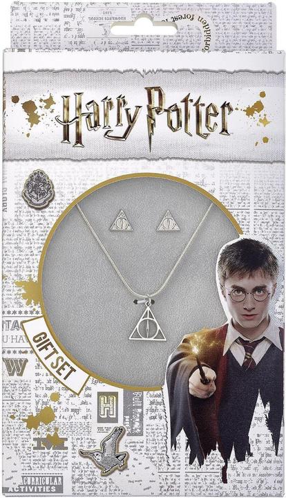 Actual product image Distrineo Deathly Hallows necklace and earrings - Harry Potter