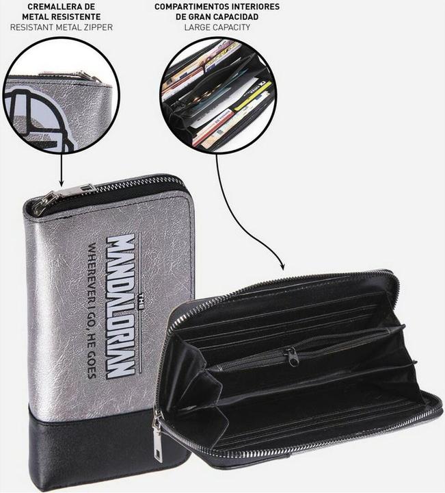 Actual product image The Mandalorian ticket box faux-leather, gray