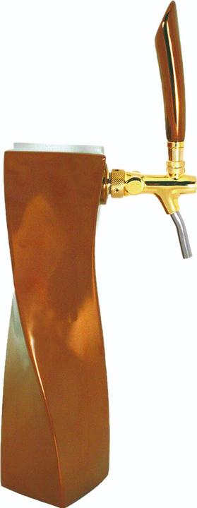 Actual product image Ich-zapfe Schanksäule, Bierzapfsäule - Modell Flax, Bronze, Goldeinsatz, 1-leitig