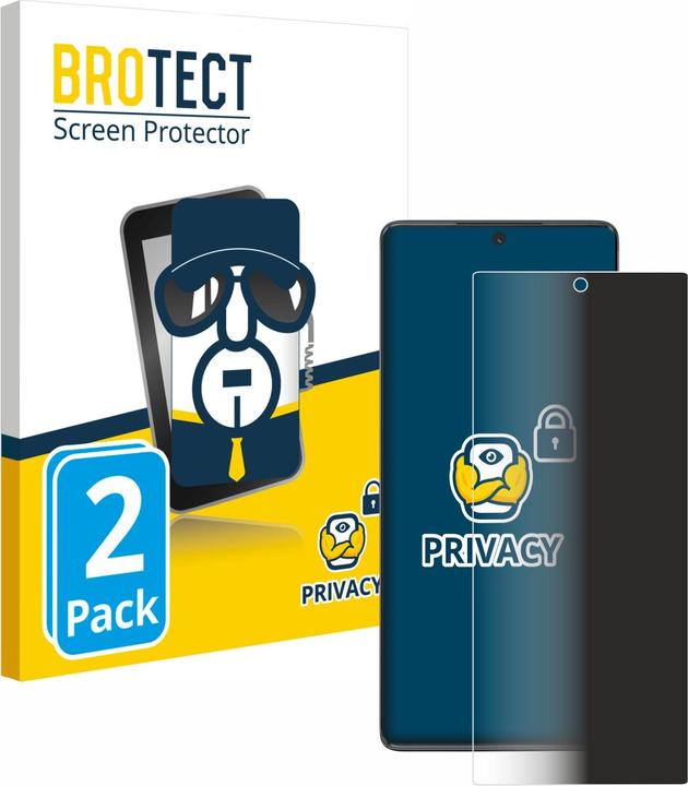 Image du produit BROTECT Film anti-regards Anti-Spy Privacy Film de protection contre la lumière bleue (2 pièce(s), Motorola Moto G85)